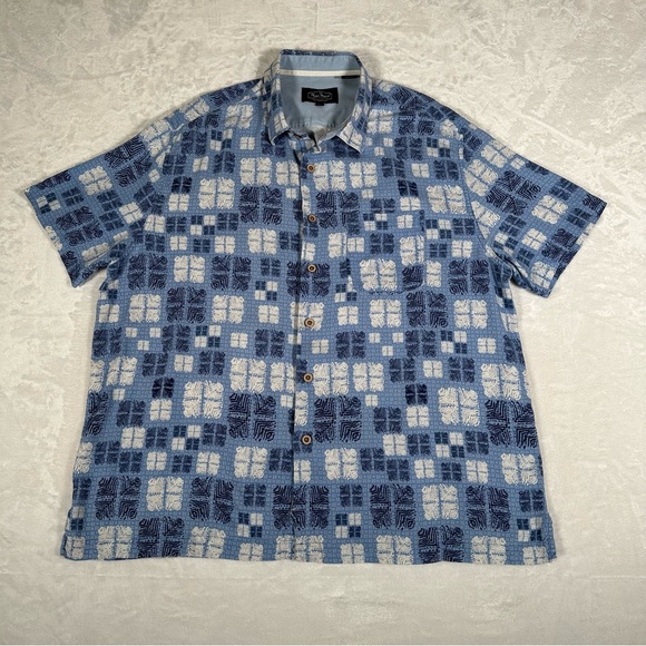 Nat Nast Other - Nat Nast Shirt Men Size XL Short Sleeve Single Pocket Silk Blend Casual EUC